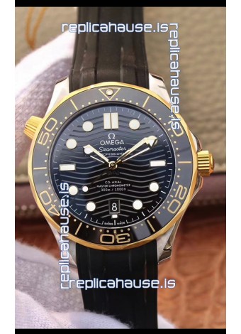 Omega Seamaster 300M Co-Axial Master Chronometer Black Dial Two Tone Casing 1:1 Mirror Replica