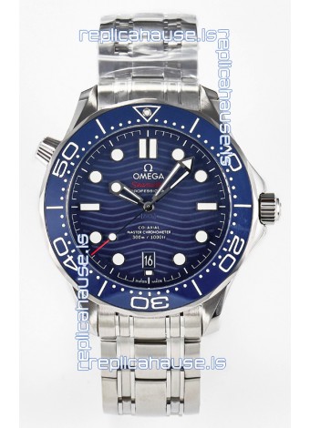 Omega Seamaster Super Clone 300M Master Chronometer Blue Swiss 904L Steel Watch