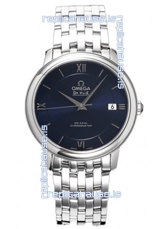 Omega De Ville Co-Axial Chronometer 36.8MM Swiss Replica Watch in Dark Blue Dial 