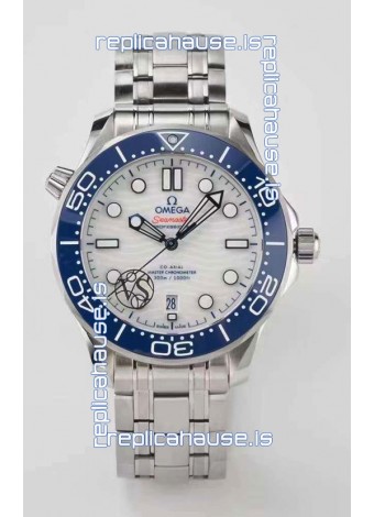 Omega Seamaster 300M Co-Axial Master Chronometer White/Blue Swiss 1:1 Mirror Replica Watch