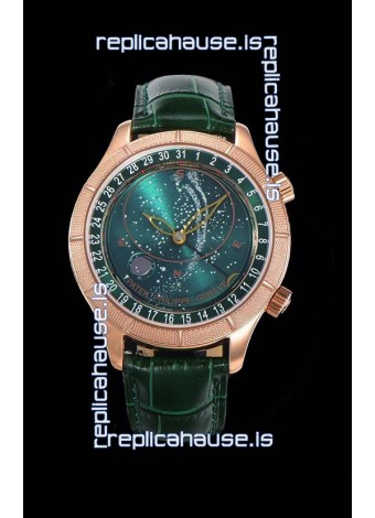 Patek Philippe 6102R Grand Compilations Handwind Swiss Replica Watch - Rugged Bezel Green Dial