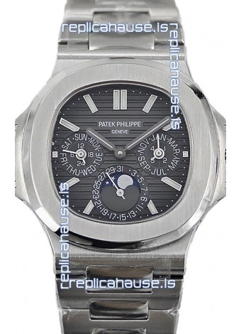 Patek Philippe Nautilus 5740 Perpetual Calendar Stainless Steel Grey Dial Swiss Replica Watch 