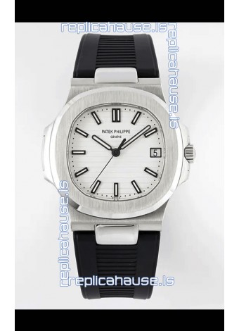 Patek Philippe Nautilus 5711/1A-011 1:1 Mirror Swiss Replica Watch in White Dial 904L Steel