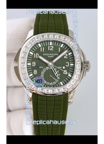 Patek Philippe Super Clone Aquanaut 5164A 1:1 Mirror Watch Green Dial Swiss Replica
