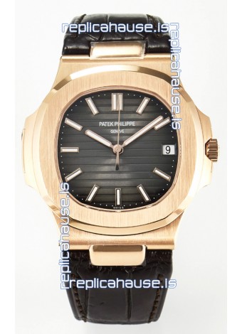 Patek Philippe Super Clone Nautilus 5711R-001 904L Rose Gold Brown Dial 