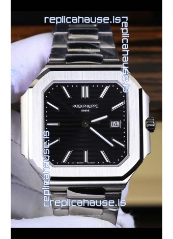 Patek Philippe Cubitus 5821 904L Steel Casing Black Dial Swiss Replica Watch 