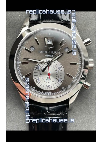 Patek Philippe Super Clone 5960P Annual Calandar Chronograph Steel Dial 1:1 Mirror Swiss Replica Watch