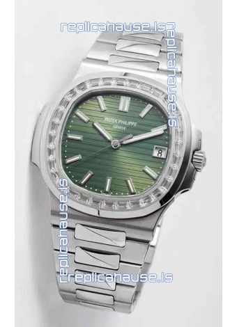 Patek Philippe Nautilus 5711/1A-014 1:1 Mirror Swiss Replica Watch in Green Dial 904L Steel 