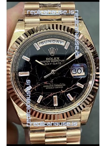 Rolex Day Date Presidential 18K Rose Gold Watch 40MM - Eisenkiesel Dial 1:1 Mirror Quality