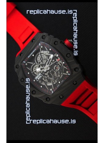 Richard Mille RM35-2 Rafael Nadal Forged Carbon Case with Red Strap