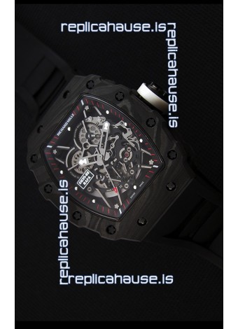 Richard Mille RM35-2 Rafael Nadal Forged Carbon Case with Black Strap