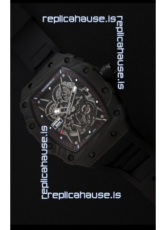 Richard Mille RM35-2 Rafael Nadal Forged Carbon Case with Black Strap