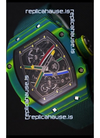 Richard Mille 67-02 Wayde Van Niekerk Forged Carbon Swiss Replica Watch 