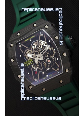 Richard Mille RM35-02 Rafael Nadal Forged Carbon Case with Green Strap 