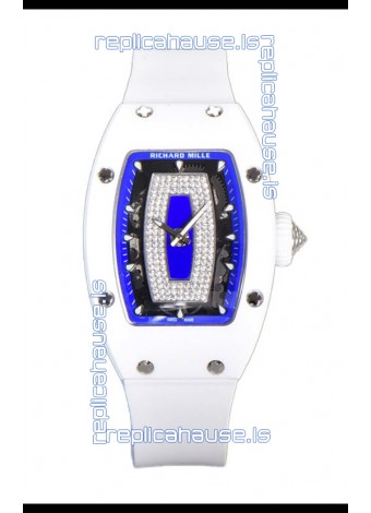 Richard Mille RM007 White Ceramic Blue Dial Automatic Superclone Swiss Replica Watch