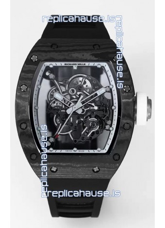 Richard Mille RM055 Black Carbon Casing 1:1 Superclone Genuine Tourbillon Watch 