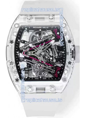 Richard Mille RM38-02 Sapphires Bubba Watson Translucent Rubber Tourbillon Movement 1:1 Mirror Replica