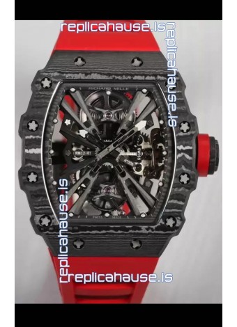 Richard Mille RM12-01 Carbon Fiber Case Genuine Tourbillon Movement 1:1 Mirror Replica Watch