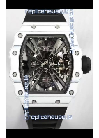 Richard Mille RM12-01 White Carbon Fiber Case Genuine Tourbillon Movement 1:1 Mirror Replica Watch