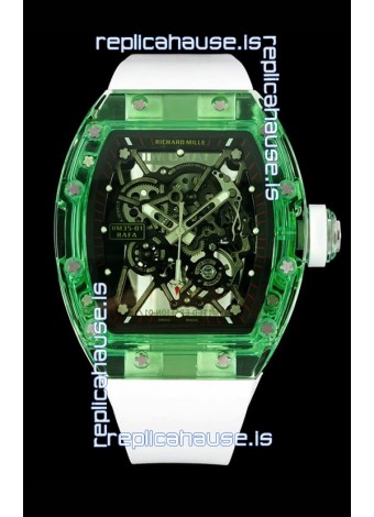 Richard Mille RM35-01 Transparent Sapphires Casing with Genuine Tourbillon Super Clone Watch