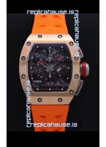 Richard Mille RM011-FM Felipe Massa Rose Gold Casing Swiss Replica Watch