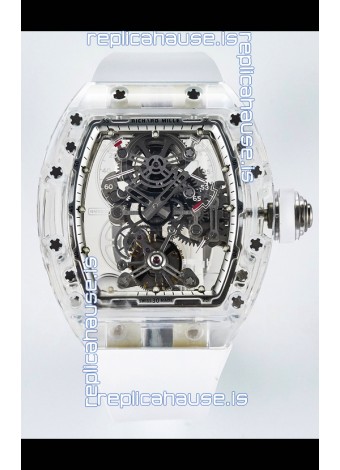 Richard Mille Super Clone 56-01 Transparent Sapphires Casing with Genuine Tourbillon Watch