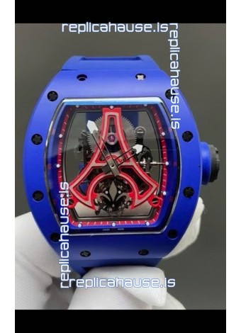 Richard Mille RM52-03 Paris Saint-Germain Tourbillon Blue Ceramic Swiss Replica Watch 