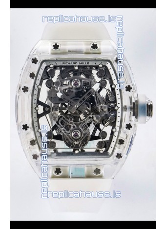 Richard Mille Super Clone 56-01 Transparent Sapphires Casing with Genuine Tourbillon Watch