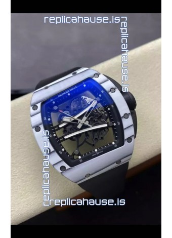 Richard Mille Super Clone RM61-01 Yohan Blake White Quartz NTPT Casing Tourbillon Movement 