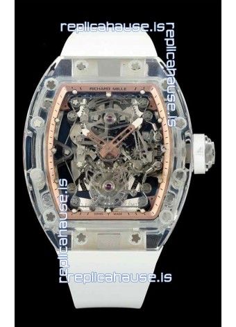 Richard Mille Super Clone 56-01 Transparent Sapphires Casing with Genuine Tourbillon Watch