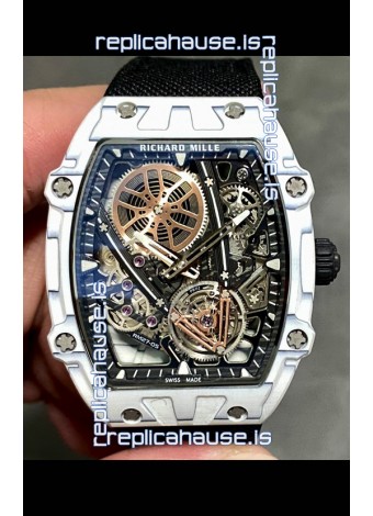 Richard Mille Super Clone 27-05 White Carbon Casing Swiss Replica Watch 