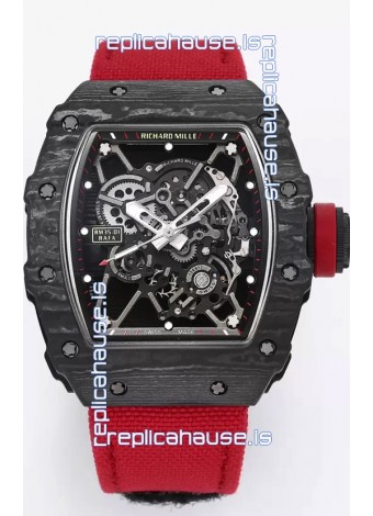 Richard Mille RM35-01 Rafael Nadal Carbon Fiber Casing with Genuine Tourbillon Super Clone Watch