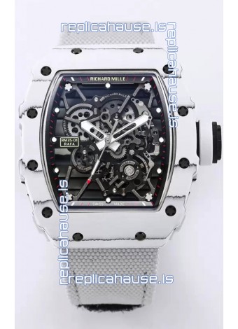 Richard Mille RM35-01 Rafael Nadal Carbon Fiber Casing with Genuine Tourbillon Super Clone Watch