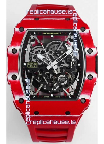 Richard Mille RM35-02 Rafael Nadal Carbon Fiber Casing with Genuine Tourbillon Super Clone Watch