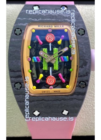 Richard Mille RM-07 Bon Bon Carbon Casing Ladies 1:1 Swiss Replica Watch