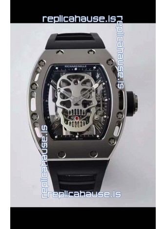 Richard Mille RM052 Skull Genuine Tourbillon Edition Watch in Titanium Casing 