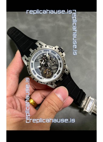 Roger Dubuis Super Clone Excalibur Spider Flying Tourbillon Skeleton Titanium Casing 45MM