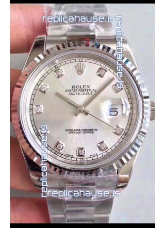 Rolex Datejust 41MM Cal.3135 Movement Swiss Replica Watch in 904L Steel / Steel Dial