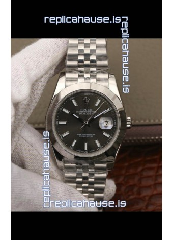 Rolex Datejust 41MM Cal.3135 Movement Swiss Replica Watch in 904L Steel Grey Dial