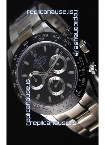 Rolex Cosmograph Daytona 116500LN Black Dial Original Cal.4130 Movement - Ultimate 904L Steel Watch 