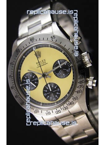 Rolex Daytona Vintage REF 6264 Off-White Dial Swiss Replica Watch - 904L Steel Watch 