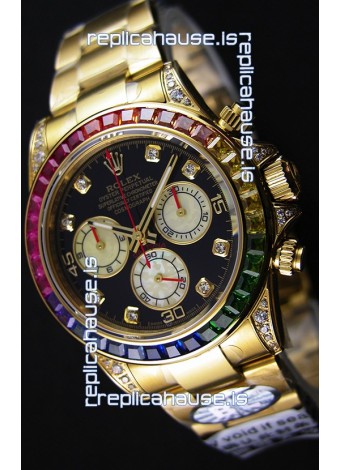 Rolex Cosmograph Daytona 116598 Yellow Gold 1:1 Mirror Cal.4130 Movement - Ultimate 904L Steel Watch