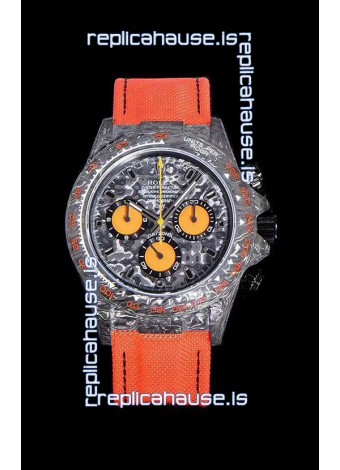 Rolex Daytona DiW Forged Cabon Casing 1:1 Mirror Replica Black Carbon Dial