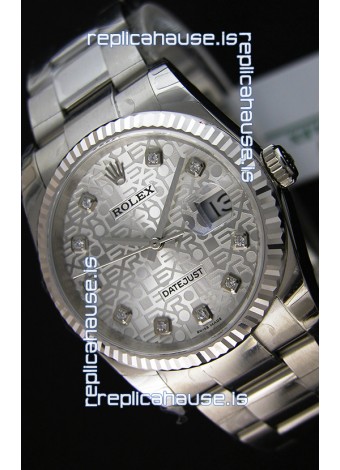 Rolex Datejust Japanese Replica Watch - Silver Dial in 36MM with Oyster Strap
