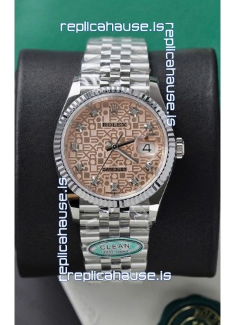 Rolex Super Clone Datejust ETA 3235 Movement 36MM Sundust Computer dial 36MM Steel Case Watch