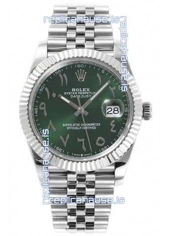 Rolex Datejust M126300 41MM ETA3235 Green Arabic Dial - 904L Steel Casing 