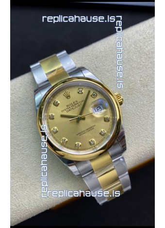 Rolex Datejust 126203 36MM Swiss 1:1 Mirror Replica Watch in 904L Steel - Gold Dial