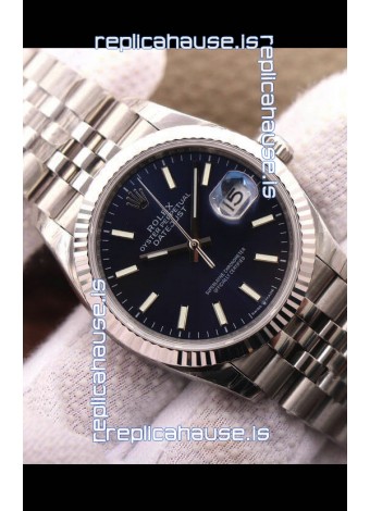 Rolex Datejust 126234 36MM Swiss Replica in 904L Steel in Blue Dial 1:1 Mirror Replica