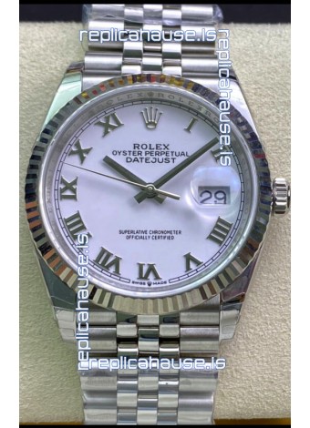 Rolex Datejust 126234 36MM Swiss Replica in 904L Steel in White Dial 1:1 Mirror Replica