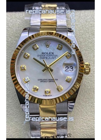 Rolex Datejust 278273 31MM Swiss Replica in 904L Steel in White Pearl Dial - 1:1 Mirror Replica